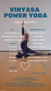 "Vinyasa Power Yoga" mit Claudia (5x Mittwochs ab 27.10.2021, 09:15-10:45 Uhr) @ Einfachturnahlle Delbrück-Ostenland